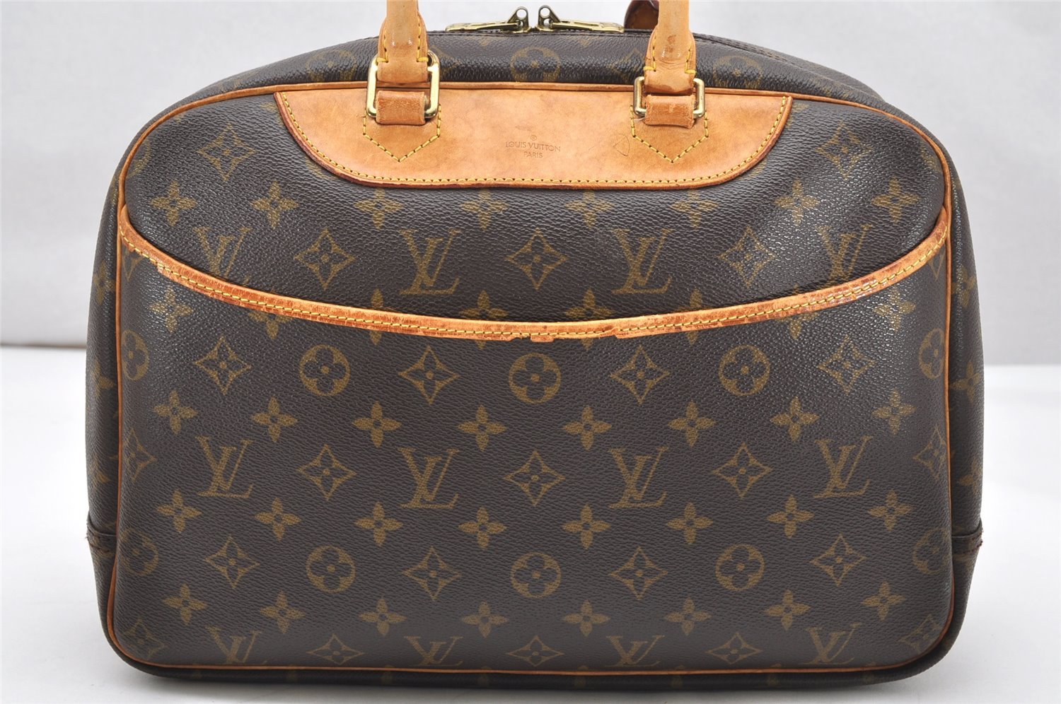Authentic Louis Vuitton Monogram Deauville Hand Bag M47270 LV 4765K