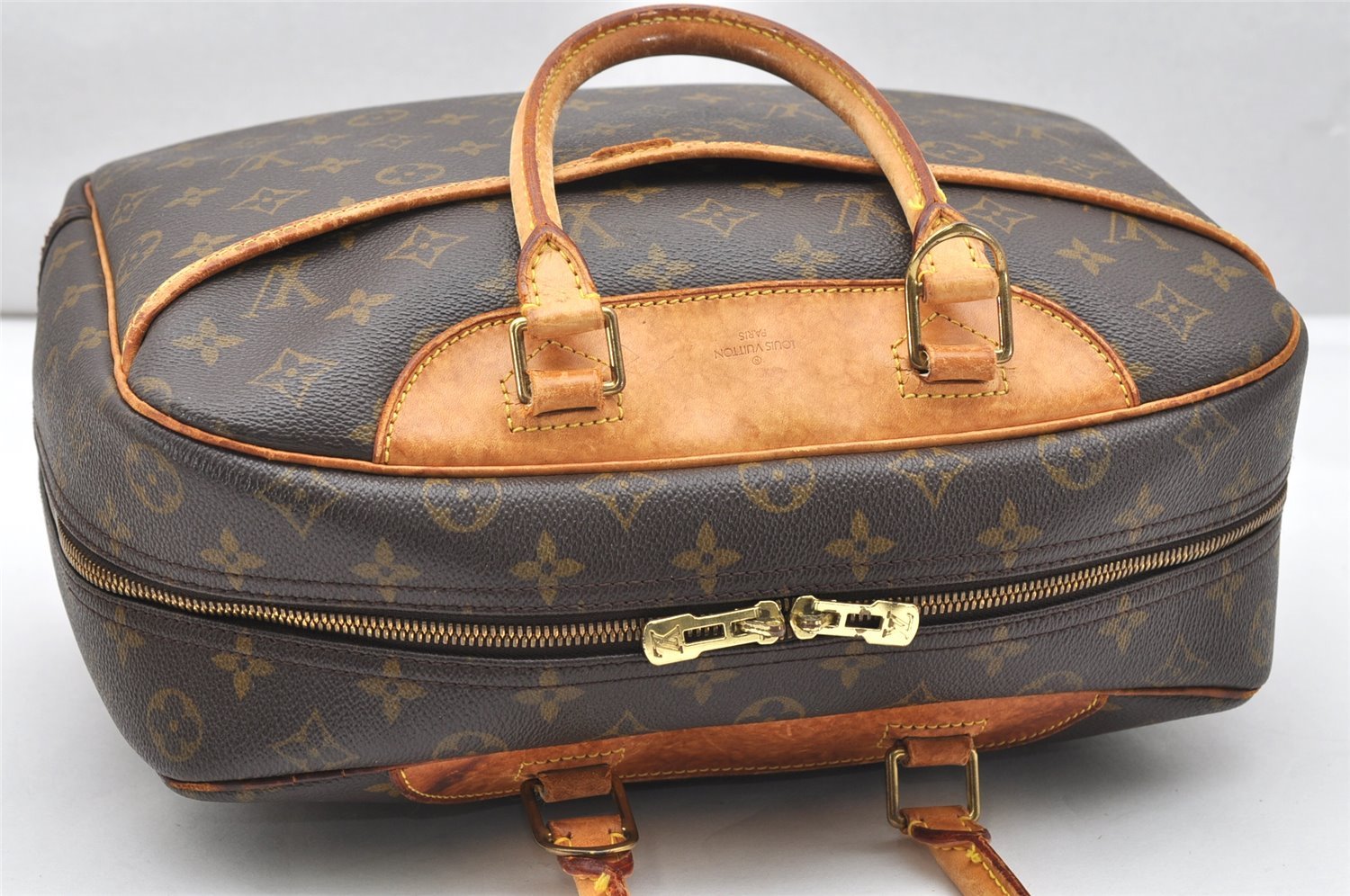 Authentic Louis Vuitton Monogram Deauville Hand Bag M47270 LV 4765K