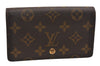 Auth Louis Vuitton Monogram Porte Monnaie Billets Tresor Wallet M61730 LV 4766J