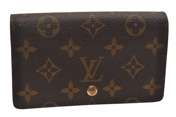 Auth Louis Vuitton Monogram Porte Monnaie Billets Tresor Wallet M61730 LV 4766J