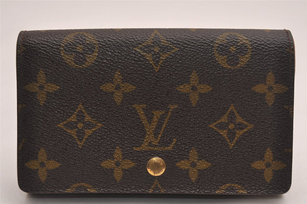 Auth Louis Vuitton Monogram Porte Monnaie Billets Tresor Wallet M61730 LV 4766J