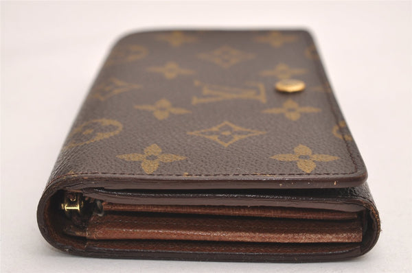 Auth Louis Vuitton Monogram Porte Monnaie Billets Tresor Wallet M61730 LV 4766J