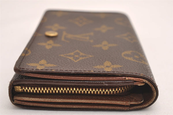 Auth Louis Vuitton Monogram Porte Monnaie Billets Tresor Wallet M61730 LV 4766J