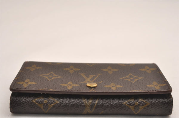 Auth Louis Vuitton Monogram Porte Monnaie Billets Tresor Wallet M61730 LV 4766J