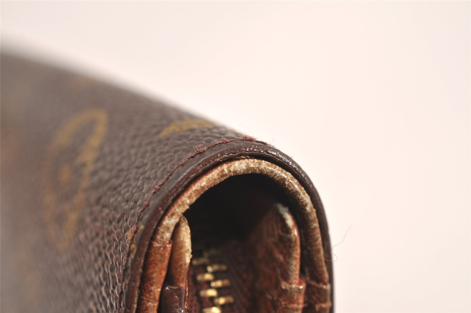 Auth Louis Vuitton Monogram Porte Monnaie Billets Tresor Wallet M61730 LV 4766J