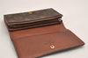 Auth Louis Vuitton Monogram Porte Monnaie Billets Tresor Wallet M61730 LV 4766J