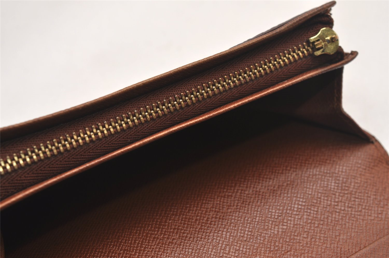 Auth Louis Vuitton Monogram Porte Monnaie Billets Tresor Wallet M61730 LV 4766J