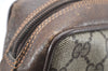 Authentic GUCCI Web Sherry Line Clutch Hand Bag Purse GG PVC Leather Brown 4768K