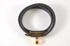 Authentic HERMES Bracelet Bangle Kelly Double Tours Leather Black 4769K