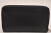 Authentic COACH x Disney Round Zip Medium Long Wallet Leather Black 4770J