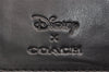 Authentic COACH x Disney Round Zip Medium Long Wallet Leather Black 4770J