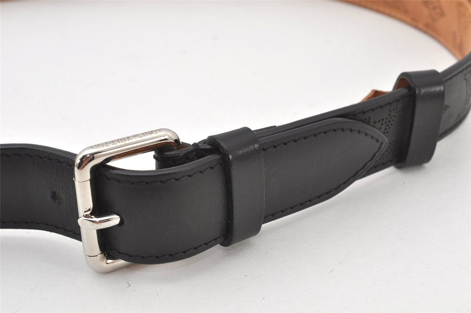 Auth Louis Vuitton Mahina Ceinture Perfo Belt 90cm 35.4