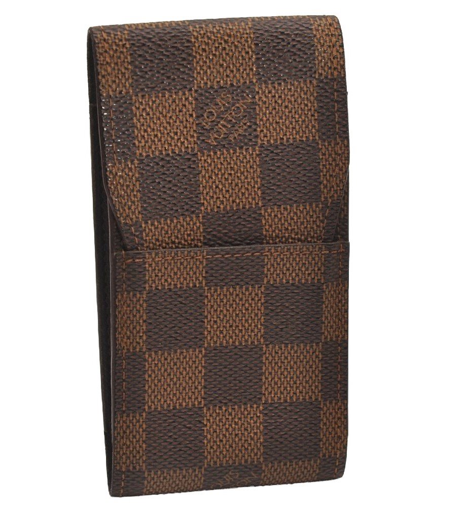 Authentic Louis Vuitton Damier Etui Cigarette Case N63024 LV 4772J