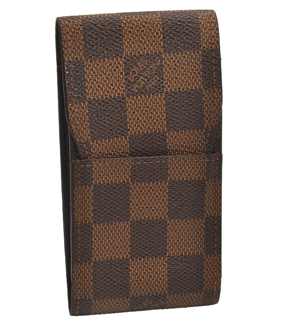 Authentic Louis Vuitton Damier Etui Cigarette Case N63024 LV 4772J