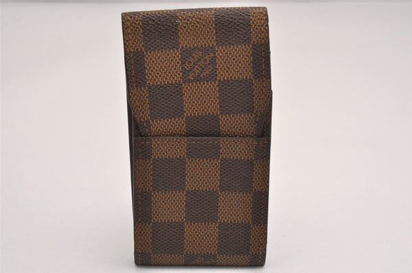Authentic Louis Vuitton Damier Etui Cigarette Case N63024 LV 4772J