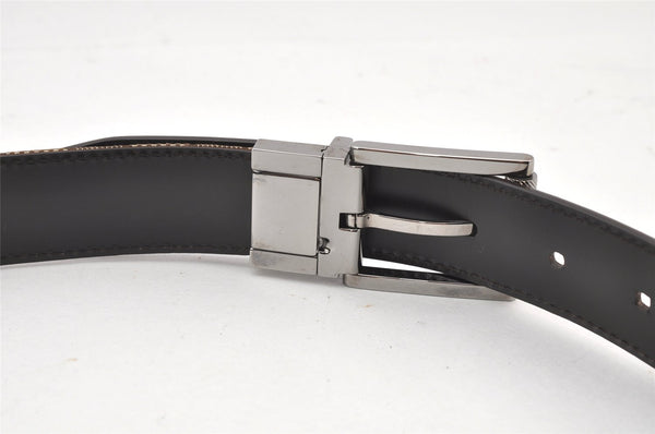 Authentic GUCCI Vintage Belt GG Canvas Leather 32.5-34.4" Brown 4772K