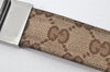 Authentic GUCCI Vintage Belt GG Canvas Leather 32.5-34.4" Brown 4772K