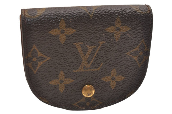 Authentic Louis Vuitton Monogram Porte Monnaie Gousset M61970 Coin Purse 4773J