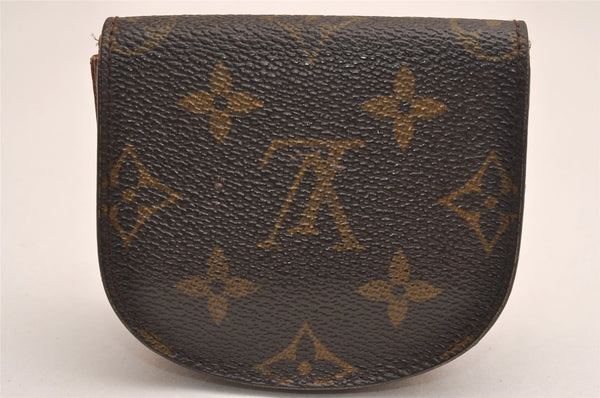 Authentic Louis Vuitton Monogram Porte Monnaie Gousset M61970 Coin Purse 4773J