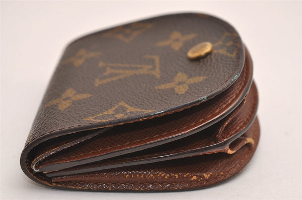Authentic Louis Vuitton Monogram Porte Monnaie Gousset M61970 Coin Purse 4773J