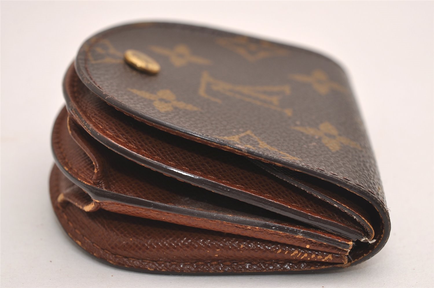 Authentic Louis Vuitton Monogram Porte Monnaie Gousset M61970 Coin Purse 4773J