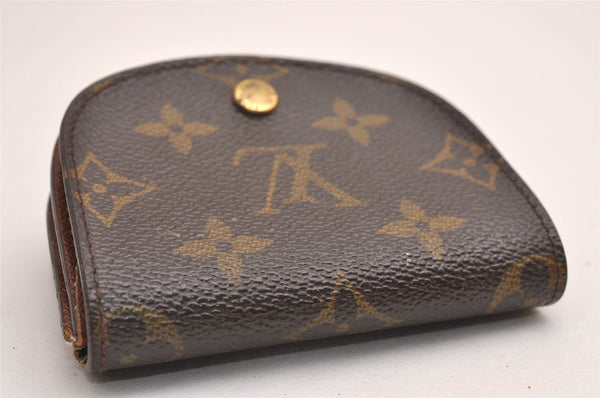 Authentic Louis Vuitton Monogram Porte Monnaie Gousset M61970 Coin Purse 4773J