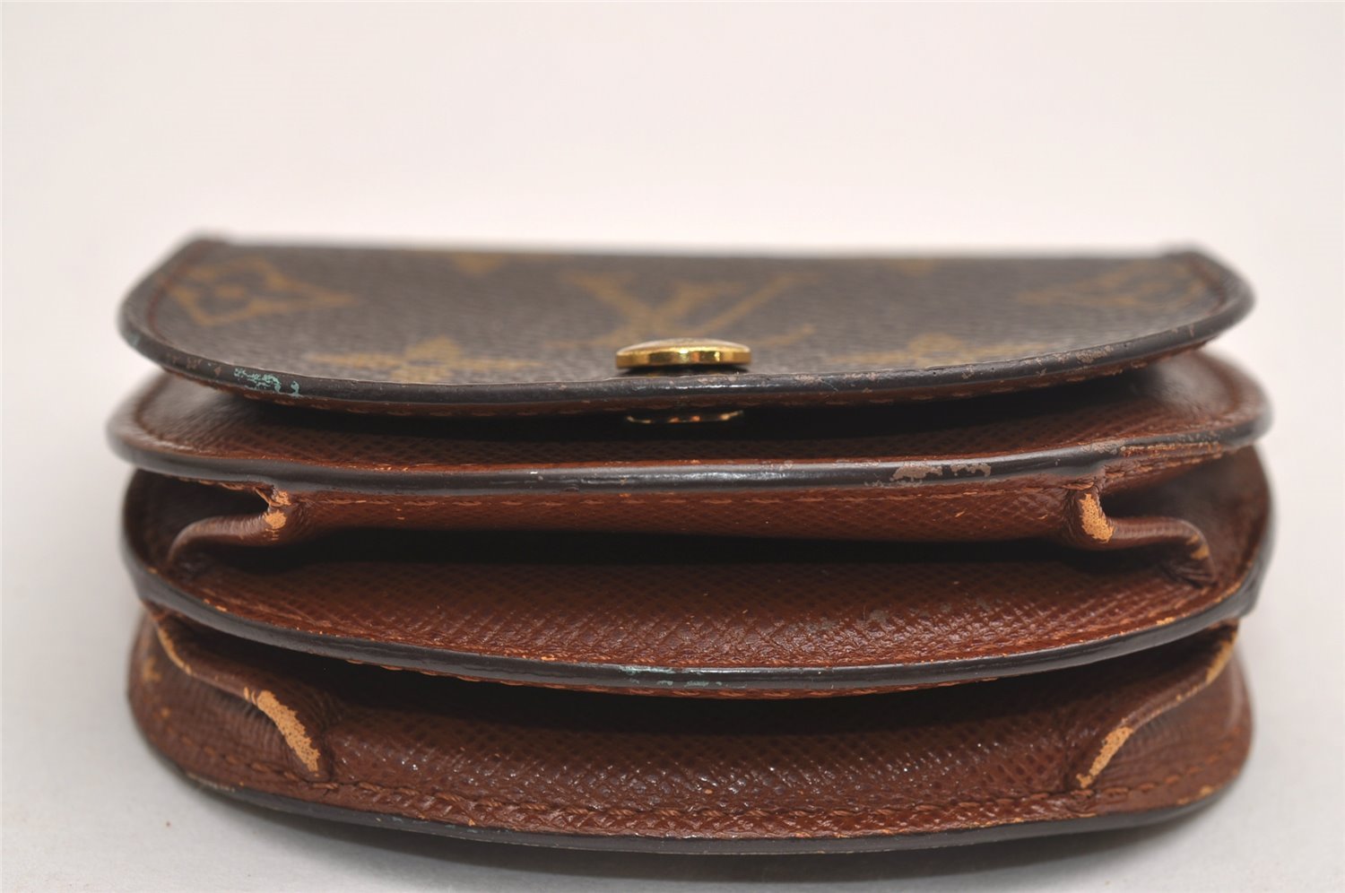 Authentic Louis Vuitton Monogram Porte Monnaie Gousset M61970 Coin Purse 4773J