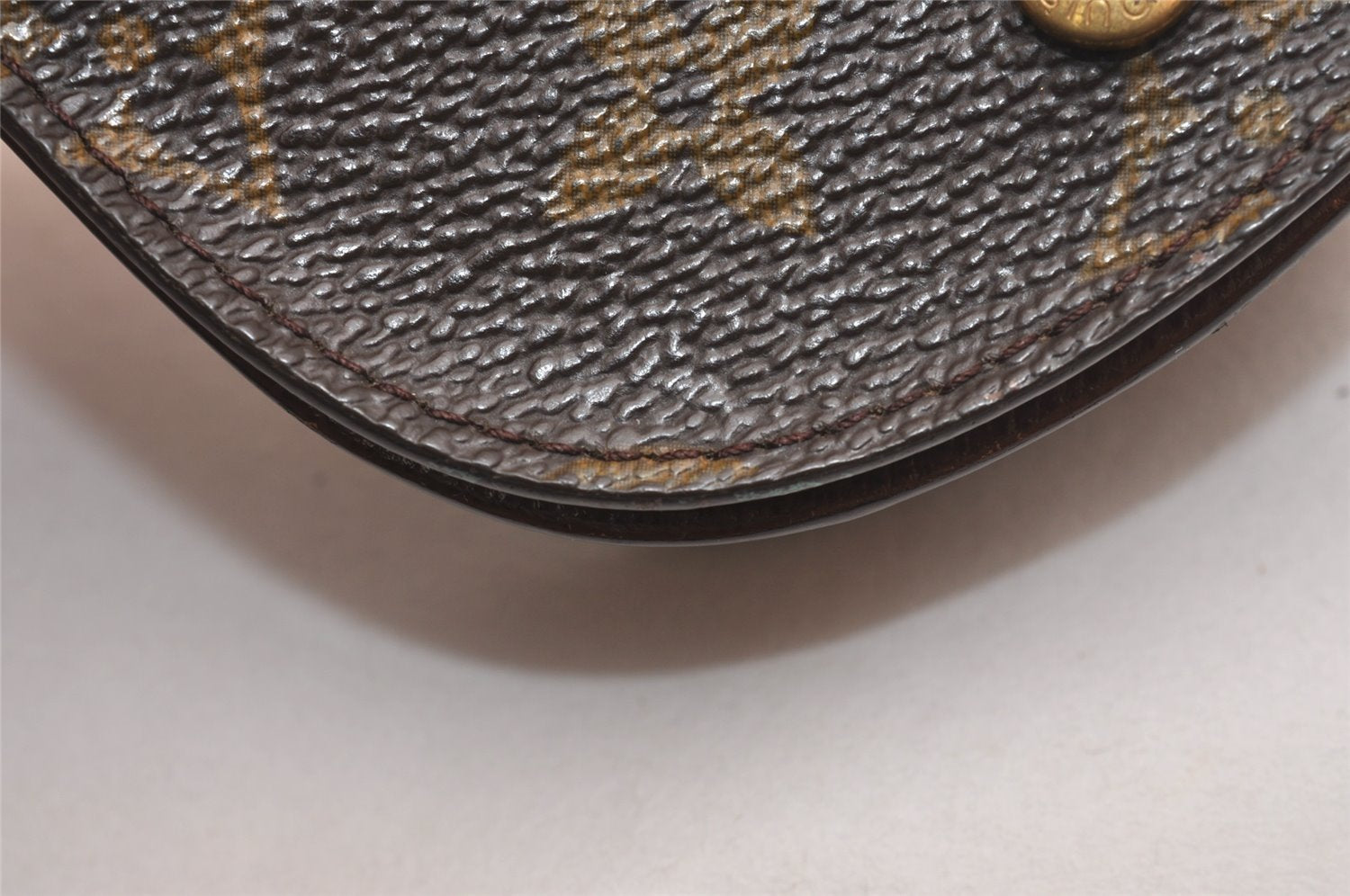 Authentic Louis Vuitton Monogram Porte Monnaie Gousset M61970 Coin Purse 4773J