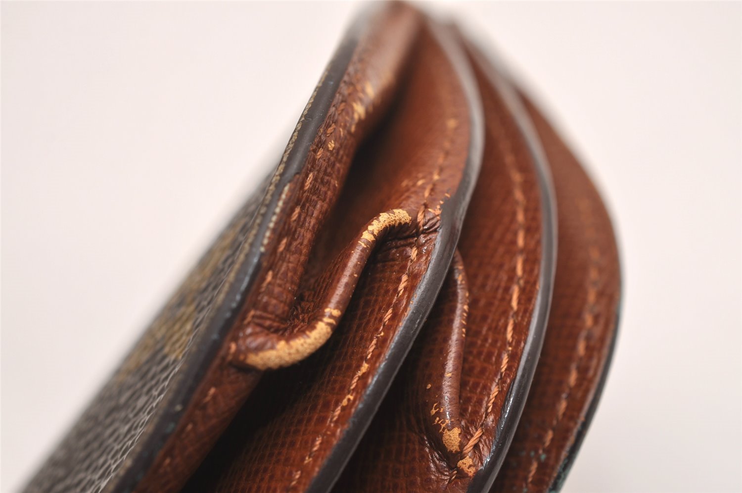Authentic Louis Vuitton Monogram Porte Monnaie Gousset M61970 Coin Purse 4773J