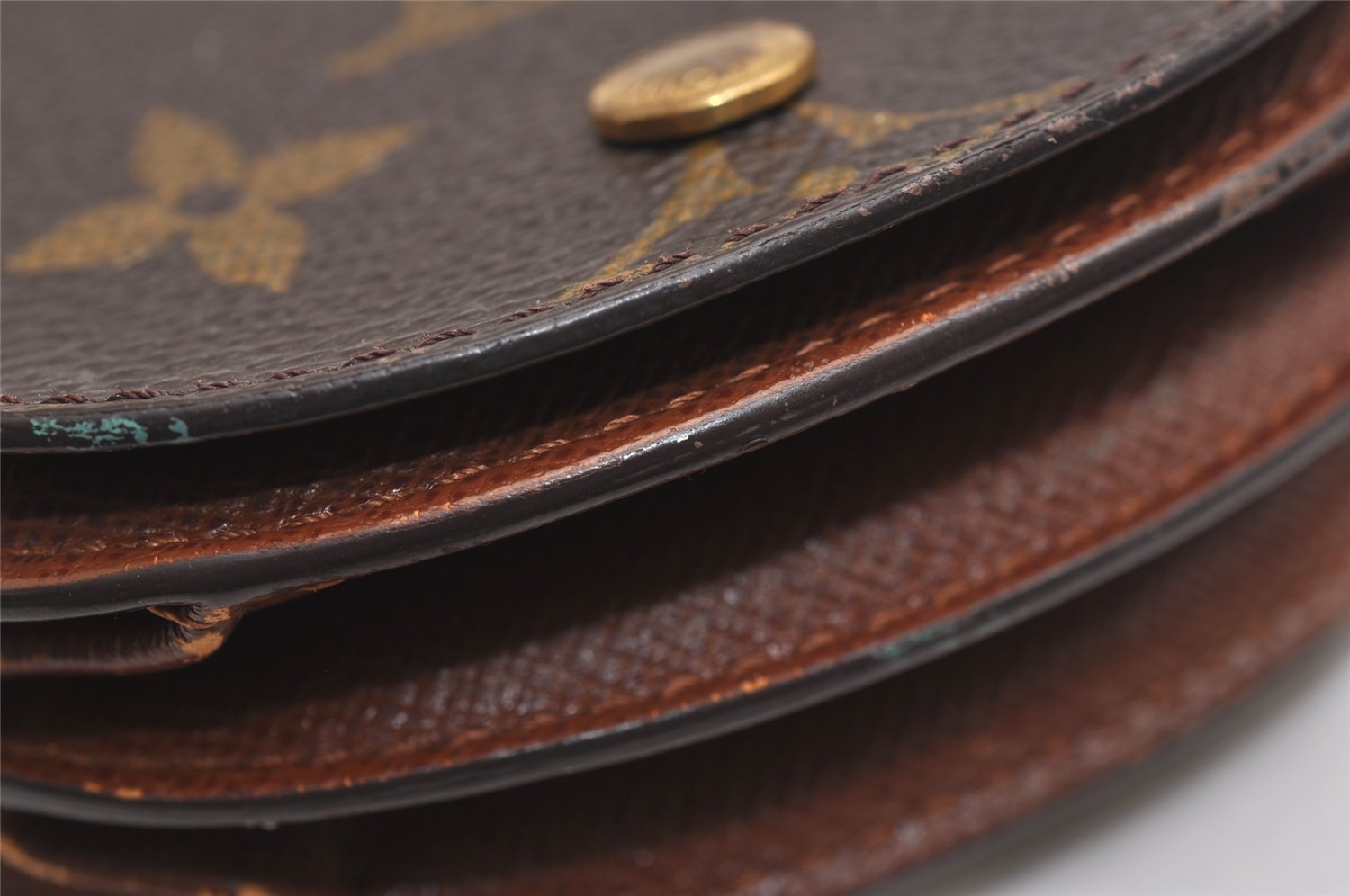 Authentic Louis Vuitton Monogram Porte Monnaie Gousset M61970 Coin Purse 4773J