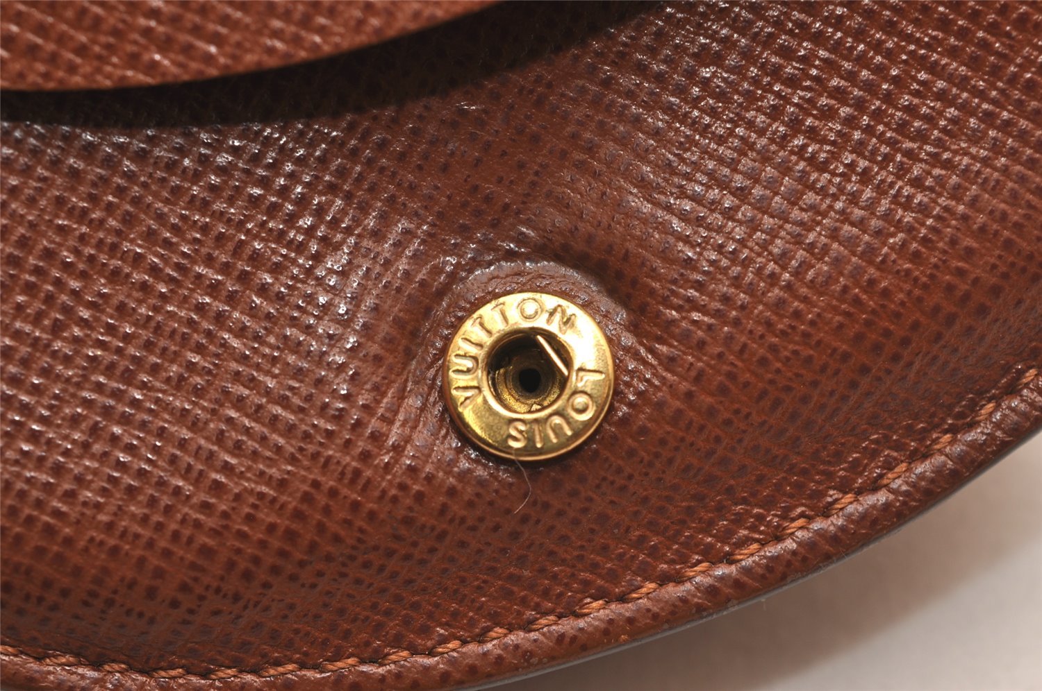 Authentic Louis Vuitton Monogram Porte Monnaie Gousset M61970 Coin Purse 4773J