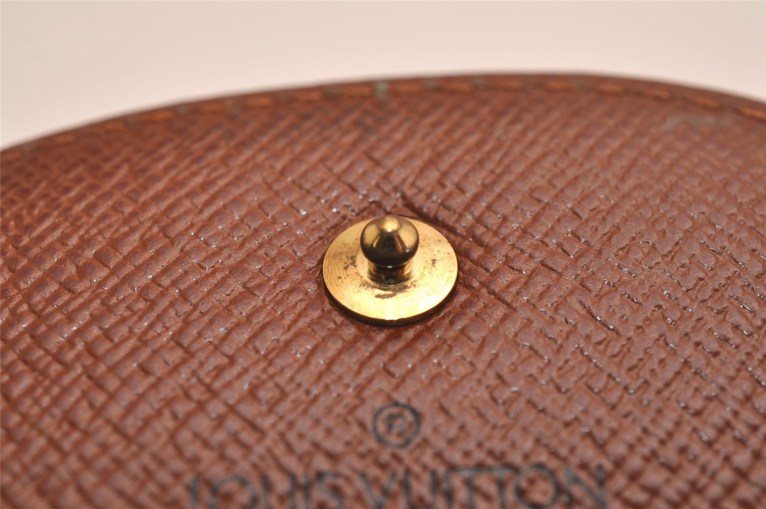 Authentic Louis Vuitton Monogram Porte Monnaie Gousset M61970 Coin Purse 4773J