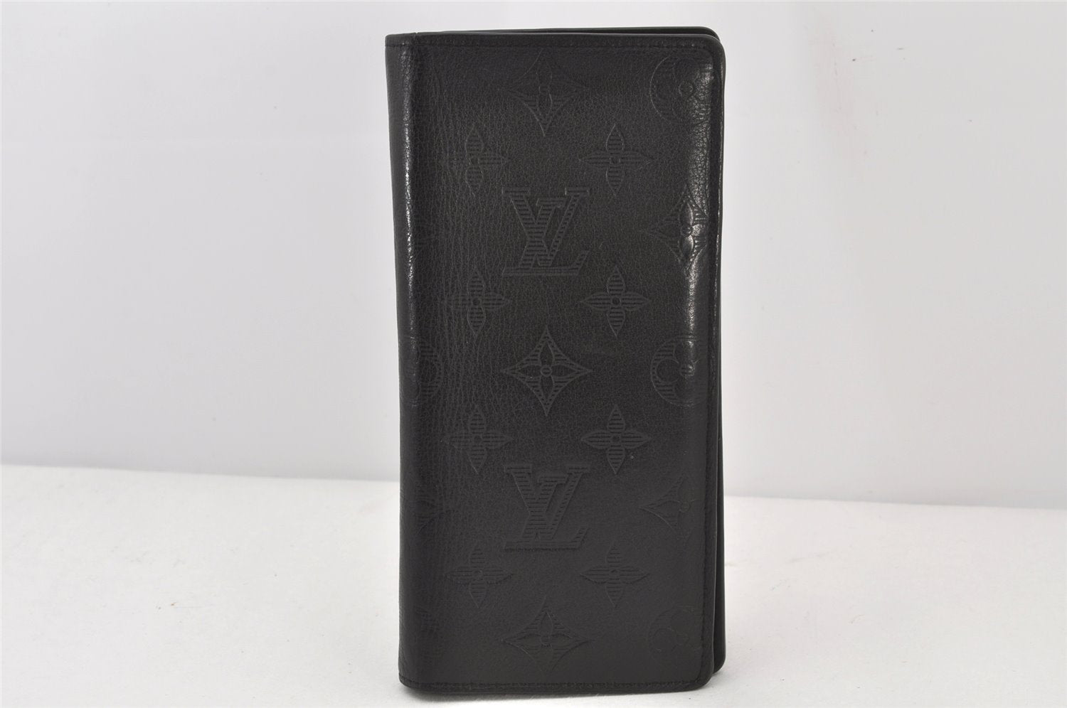 Auth Louis Vuitton Monogram Shadow Portefeuille Brazza Wallet M62900 LV 4774K