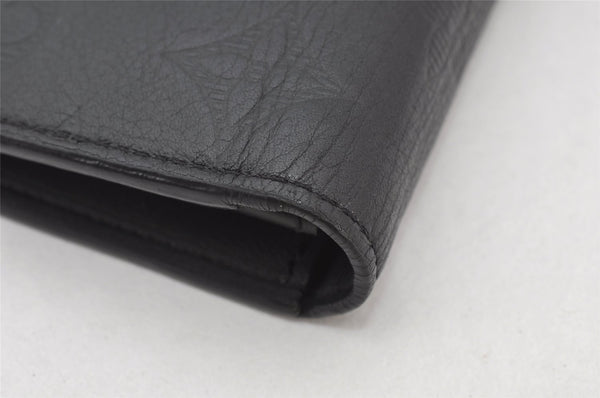 Auth Louis Vuitton Monogram Shadow Portefeuille Brazza Wallet M62900 LV 4774K