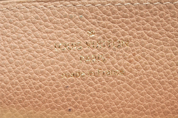 Authentic Louis Vuitton Monogram Empreinte Zippy Wallet Beige M61866 LV 4775K