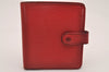 Authentic Louis Vuitton Epi Porte Billets Compact Wallet Red M63557 LV 4776J
