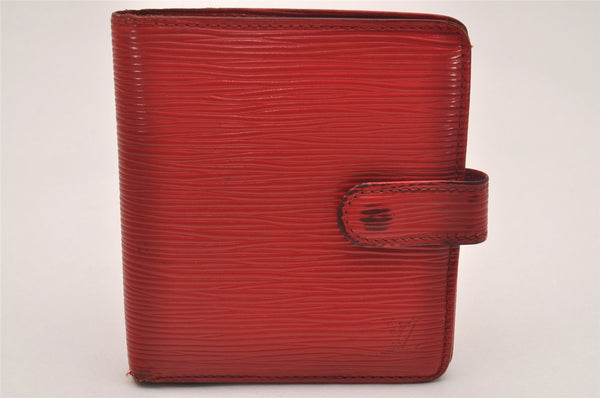 Authentic Louis Vuitton Epi Porte Billets Compact Wallet Red M63557 LV 4776J