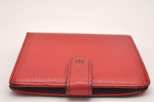 Authentic Louis Vuitton Epi Porte Billets Compact Wallet Red M63557 LV 4776J