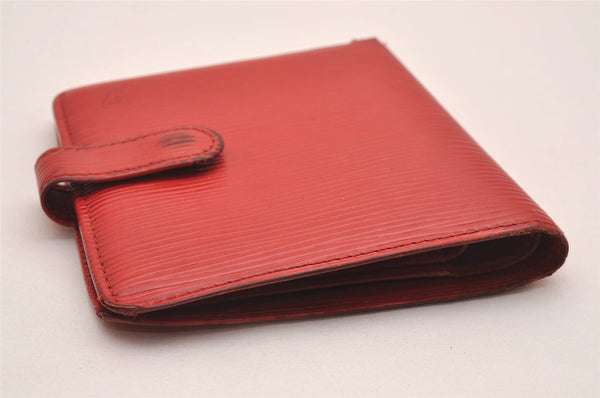 Authentic Louis Vuitton Epi Porte Billets Compact Wallet Red M63557 LV 4776J