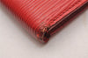 Authentic Louis Vuitton Epi Porte Billets Compact Wallet Red M63557 LV 4776J