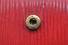 Authentic Louis Vuitton Epi Porte Billets Compact Wallet Red M63557 LV 4776J