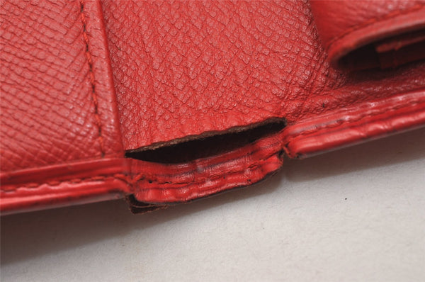 Authentic Louis Vuitton Epi Porte Billets Compact Wallet Red M63557 LV 4776J