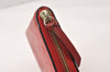 Auth Louis Vuitton Monogram Empreinte Portefeuille Clemence Wallet Red 4776K