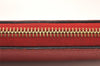 Auth Louis Vuitton Monogram Empreinte Portefeuille Clemence Wallet Red 4776K