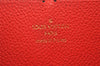 Auth Louis Vuitton Monogram Empreinte Portefeuille Clemence Wallet Red 4776K