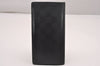 Auth Louis Vuitton Damier Infini Portefeuille Brazza Wallet N63010 Black 4777J