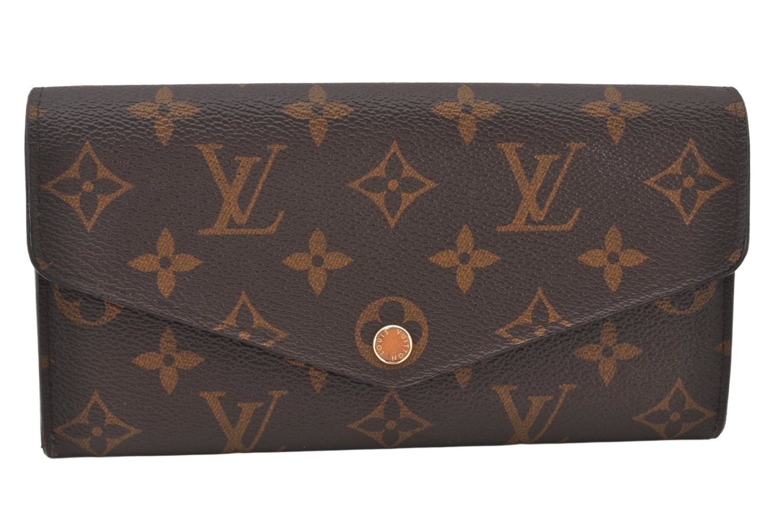 Authentic Louis Vuitton Monogram Portefeuille Sarah Long Wallet M62234 LV 4777K