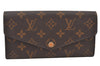 Authentic Louis Vuitton Monogram Portefeuille Sarah Long Wallet M62234 LV 4777K