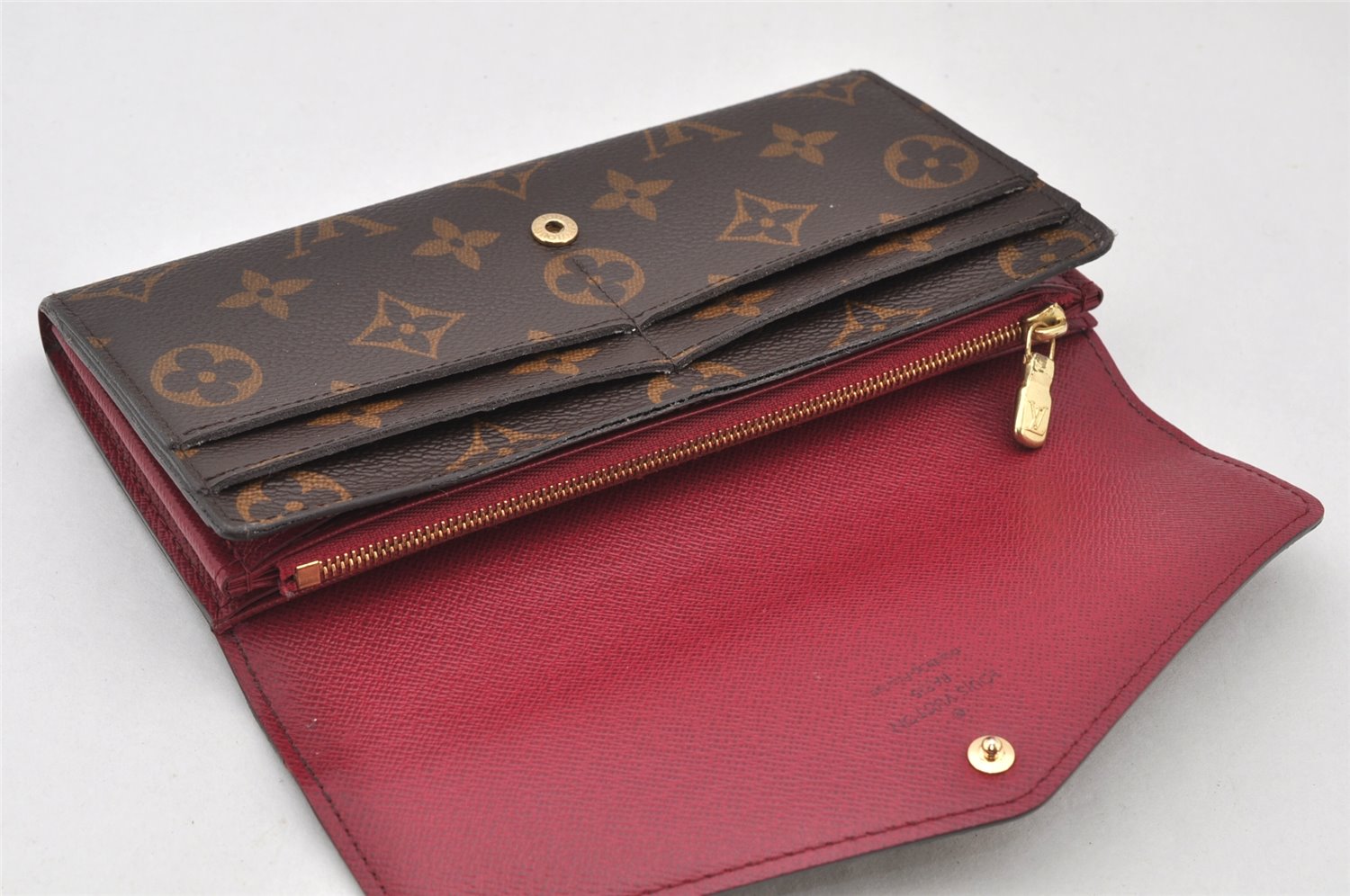 Authentic Louis Vuitton Monogram Portefeuille Sarah Long Wallet M62234 LV 4777K