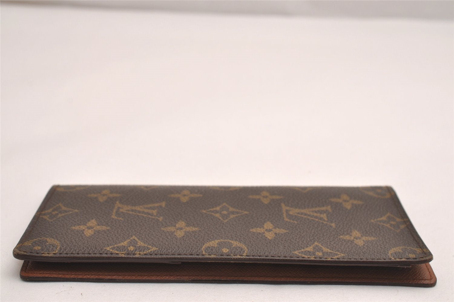 Authentic Louis Vuitton Monogram Porte Valeurs Cartes Credit M61823 Wallet 4778J